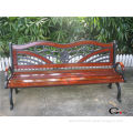 Innovative 1.4m outdoor wood cast iron legs bench